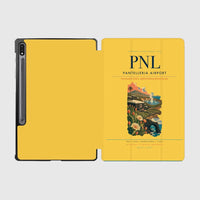 Thumbnail for Pantelleria Airport (PNL) design on yellow samsung tablet tablet case