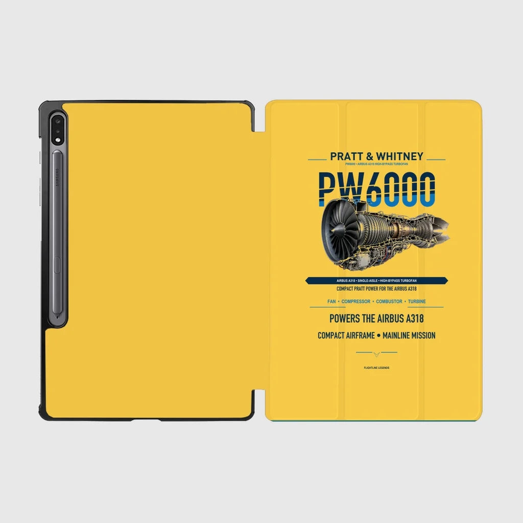 PW6000 design on yellow samsung tablet tablet case