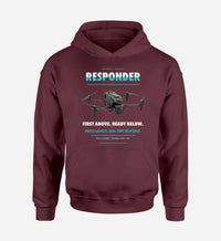 Thumbnail for BRINC Responder design on dark red hoodie single side