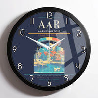 Thumbnail for Aarhus Airport AAR Wall-Clock Framed - Navy Blue