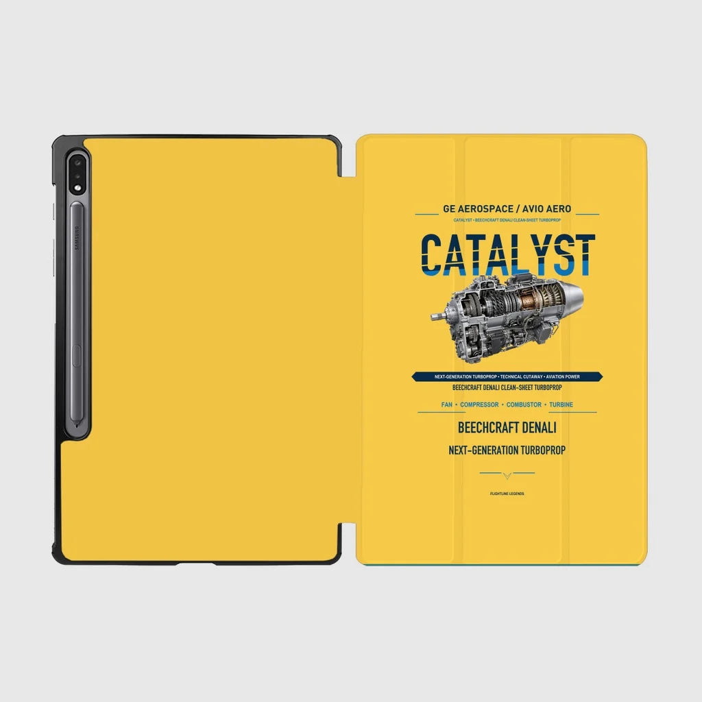 CATALYST design on yellow samsung tablet tablet case