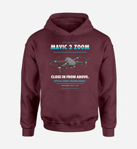 Thumbnail for DJI Mavic 2 Zoom design on dark red hoodie single side
