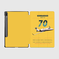Thumbnail for Bombardier Learjet 70 design on yellow samsung tablet tablet case