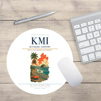 Thumbnail for Miyazaki Airport (KMI) design on white round mouse pad