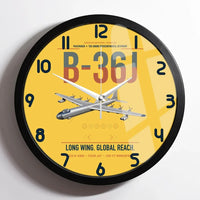 Thumbnail for B-36J Peacemaker design on yellow framed wall clock