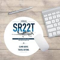 Thumbnail for Cirrus SR22T design on white round mouse pad