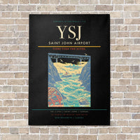 Thumbnail for Saint John Airport YSJ vertical canvas print - no frame - black background