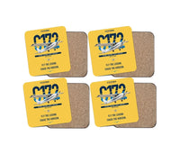 Thumbnail for Cessna 172 Skyhawk design on yellow 4 pieces set coaster