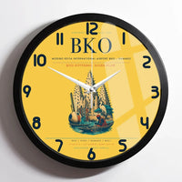 Thumbnail for Modibo Keita International Airport (BKO) design on yellow framed wall clock