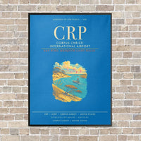 Thumbnail for Corpus Christi International Airport CRP - Canvas Framed - Turquoise