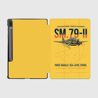 Thumbnail for Savoia-Marchetti SM.79-II Sparviero design on yellow samsung tablet tablet case