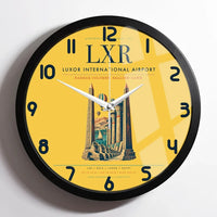 Thumbnail for Luxor International Airport (LXR) design on yellow framed wall clock