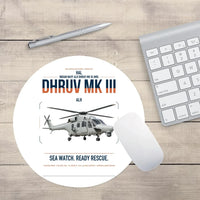 Thumbnail for HAL ALH Dhruv Mk III design on white round mouse pad