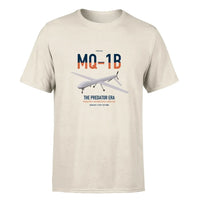 Thumbnail for MQ-1B Predator design on beige double-side t-shirt, single-side print