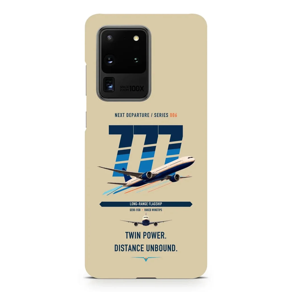 Boeing 777-300ER design on samsung case - beige