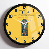 Thumbnail for Douala International Airport (DLA) design on yellow framed wall clock