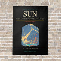 Thumbnail for Friedman Memorial Airport SUN — Hailey vertical canvas print - no frame - black background