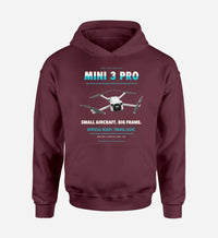 Thumbnail for DJI Mini 3 Pro design on dark red hoodie single side
