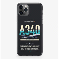 Thumbnail for Airbus A340-200 Case ProMax design on black iphone case promax