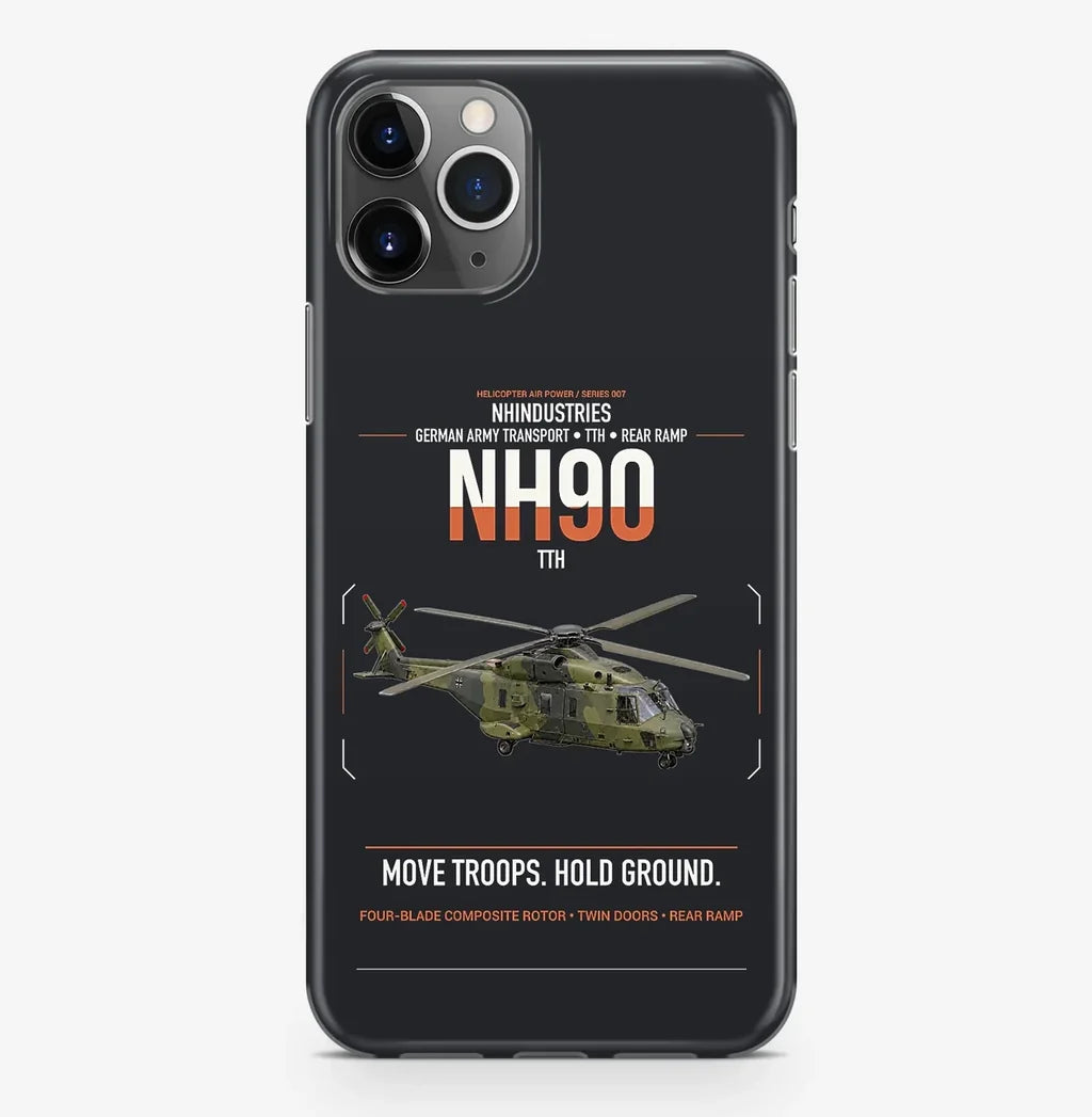 NHIndustries NH90 TTH design on black magsafe iphone case, for iPhone Pro Max