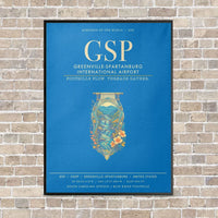 Thumbnail for Greenville-Spartanburg International Airport GSP - Canvas Framed - Turquoise
