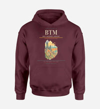Thumbnail for Bert Mooney Airport (BTM) design on dark red hoodie single-side print