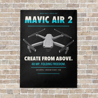Thumbnail for DJI Mavic Air 2 vertical canvas print - no frame - black background