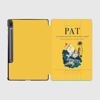 Thumbnail for Jay Prakash Narayan International Airport (PAT) design on yellow samsung tablet tablet case