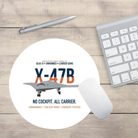 Thumbnail for X-47B UCAS-D Carrier Wing Without a Cockpit design on white round mouse pad