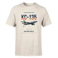 Thumbnail for KC-135 STRATOTANKER design on beige double-side t-shirt, single-side print