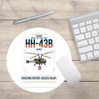Thumbnail for Kaman HH-43B Huskie design on white round mouse pad