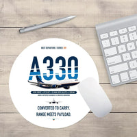 Thumbnail for Airbus A330-200P2F design on white round mouse pad