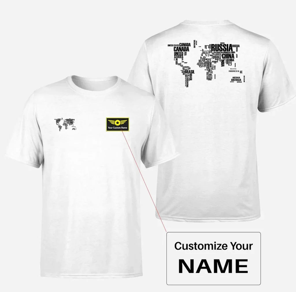 Customisable World Map T-Shirt - view 3