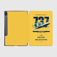 Thumbnail for Boeing 737 MAX 9 design on yellow samsung tablet tablet case