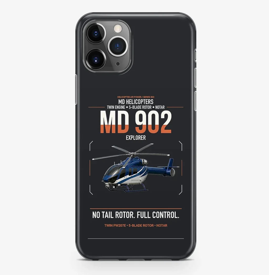MD Helicopters MD 902 Explorer design on black magsafe iphone case, for iPhone Pro Max