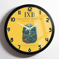Thumbnail for Bagdogra International Airport (IXB) design on yellow framed wall clock
