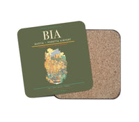 Thumbnail for Bastia  Poretta Airport BIA Coaster 1-Piece - Green Army
