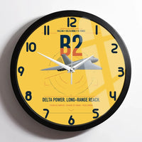 Thumbnail for Avro Vulcan B2 design on yellow framed wall clock