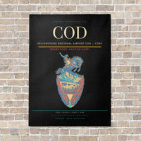 Thumbnail for Yellowstone Regional Airport COD — Cody vertical canvas print - no frame - black background