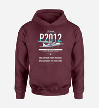 Thumbnail for Tecnam P2012 Traveller design on dark red double-side hoodie, single-side print