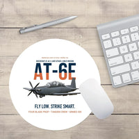 Thumbnail for AT-6E Wolverine Light Attack design on white round mouse pad