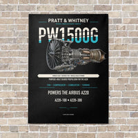 Thumbnail for PW1500G vertical canvas print - no frame - black background