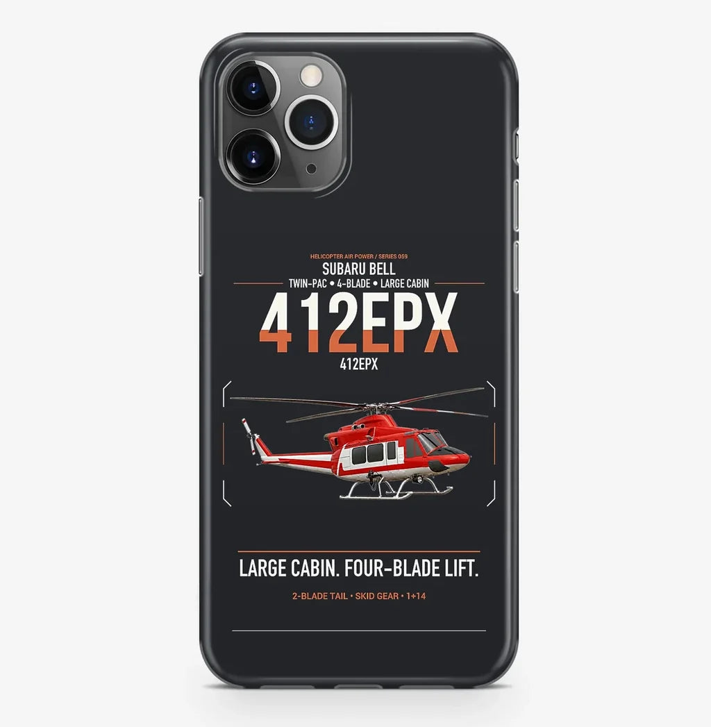 SUBARU Bell 412EPX design on black magsafe iphone case, for iPhone Pro Max