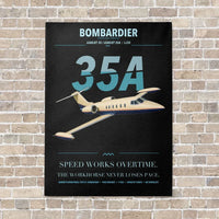 Thumbnail for Bombardier Learjet 35A vertical canvas print - no frame - black background