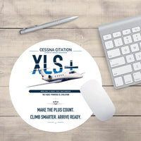 Thumbnail for Cessna Citation XLSPlus design on white round mouse pad