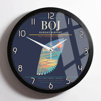 Thumbnail for Burgas Airport BOJ Wall-Clock Framed - Navy Blue