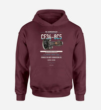 Thumbnail for CF34-8C5 design on dark red hoodie single side