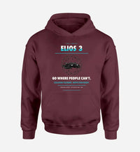 Thumbnail for Flyability Elios 3 design on dark red hoodie single side