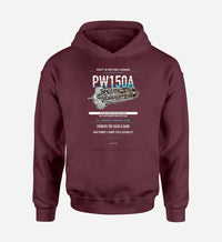 Thumbnail for PW150A design on dark red hoodie single side
