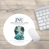 Thumbnail for Juneau International Airport (JNU) design on white round mouse pad